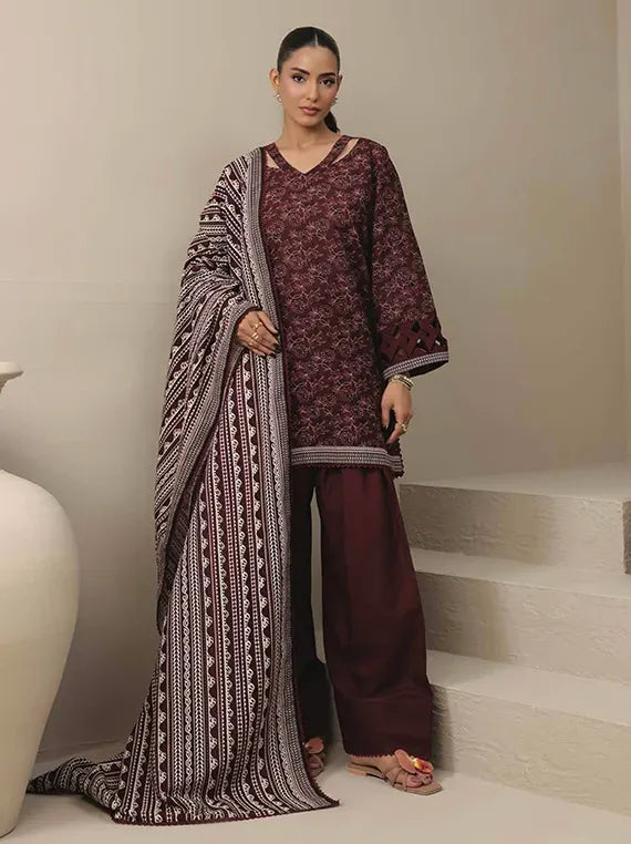 Raqs Unstitched Printed Khaddar Collection'26 Vol-04 (D-07)