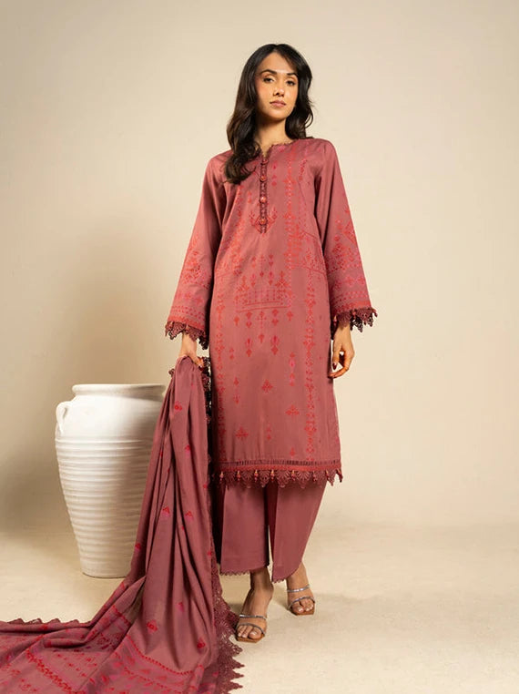 Ready To Stitch by Alkaram Summer Lawn Collection 2026 (CAJ-03-26-Mauve)