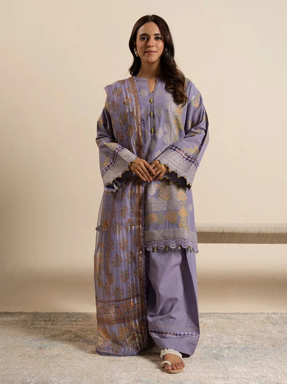 Ready To Stitch by Alkaram Summer Lawn Collection 2026 (CAJ-06-26-Purple)