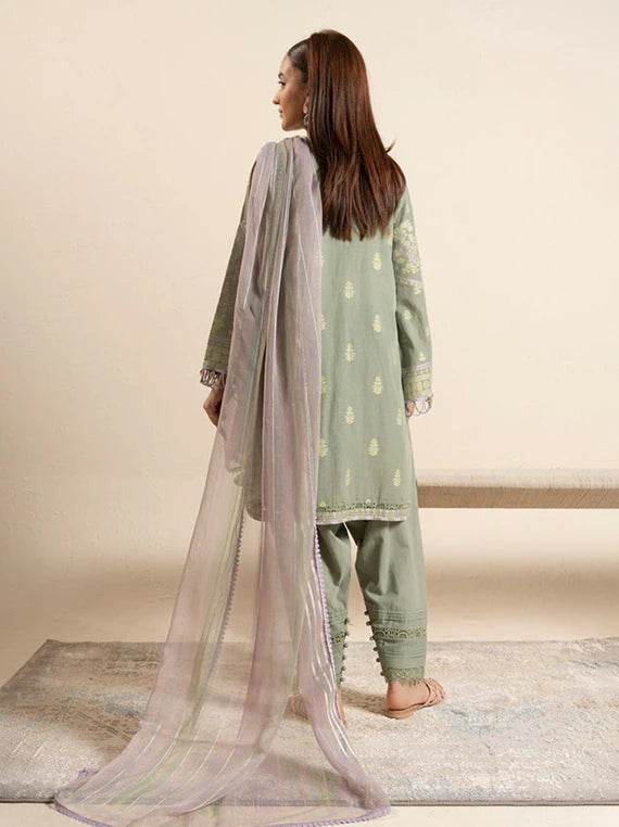 Ready To Stitch by Alkaram Summer Lawn Collection 2026 (CAJ-07-26-Green)