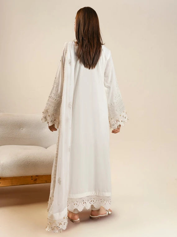 Ready To Stitch by Alkaram Summer Lawn Collection 2026 (CAW-09-26-White)