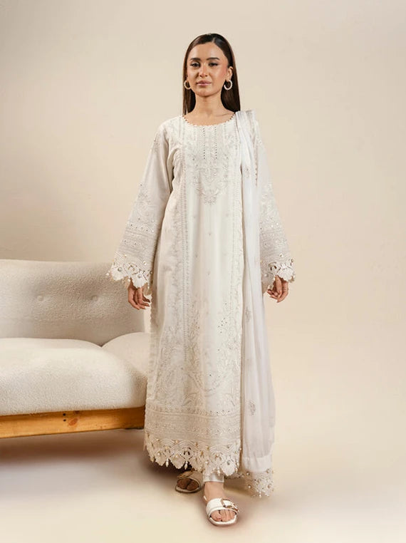 Ready To Stitch by Alkaram Summer Lawn Collection 2026 (CAW-09-26-White)
