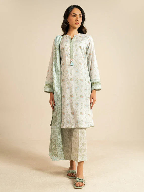 Ready To Stitch by Alkaram Summer Lawn Collection 2026 (EC100-26-Green)