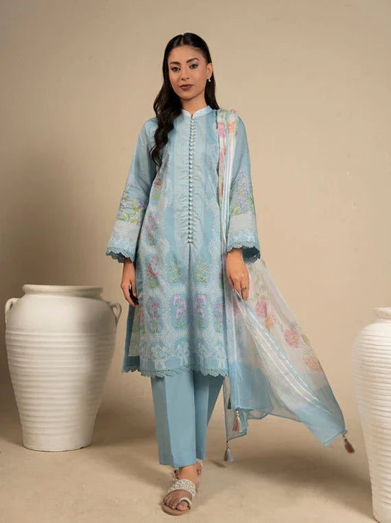 Ready To Stitch by Alkaram Summer Lawn Collection 2026 (EC39-26-SkyBLue)