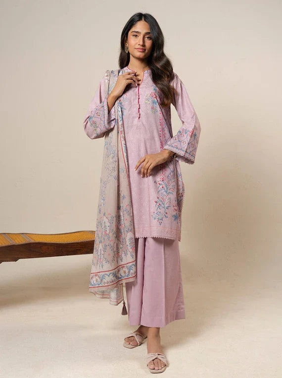 Ready To Stitch by Alkaram Summer Lawn Collection 2026 (EC40-26-Pink)