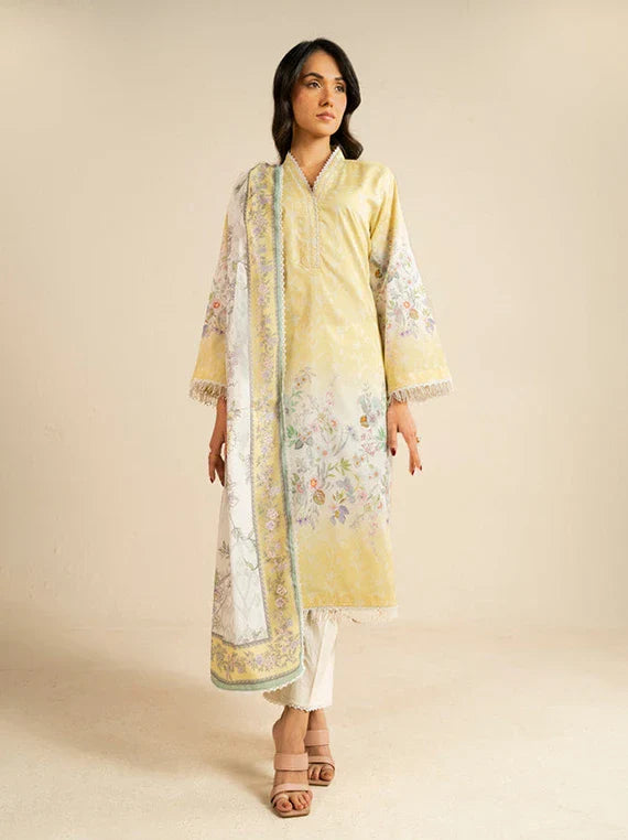 Ready To Stitch by Alkaram Summer Lawn Collection 2026 (EC41-26-Yellow)
