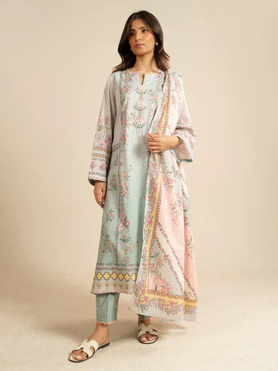 Ready To Stitch by Alkaram Summer Lawn Collection 2026 (EC42-26-Light Blue)