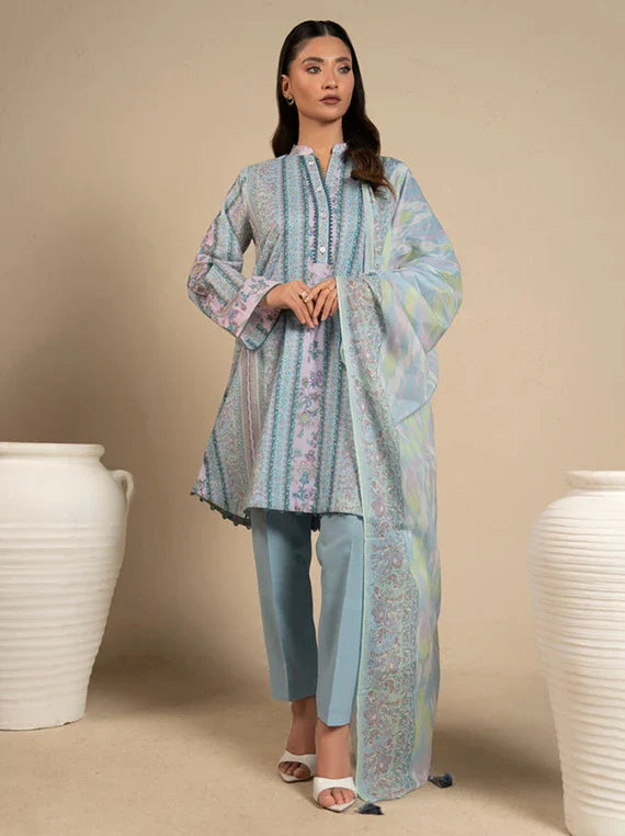 Ready To Stitch by Alkaram Summer Lawn Collection 2026 (EC45-26-Blue)