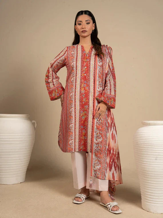 Ready To Stitch by Alkaram Summer Lawn Collection 2026 (EC45-26-Red)