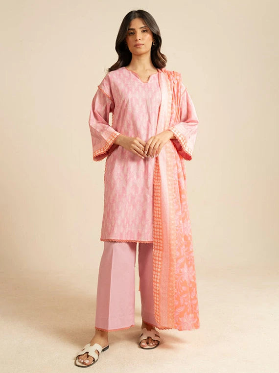 Ready To Stitch by Alkaram Summer Lawn Collection 2026 (EC46-26-Pink)