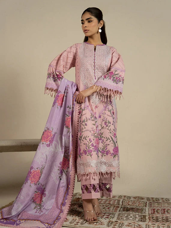Ready To Stitch by Alkaram Summer Lawn Collection 2026 (EF08-26-Light Pink)