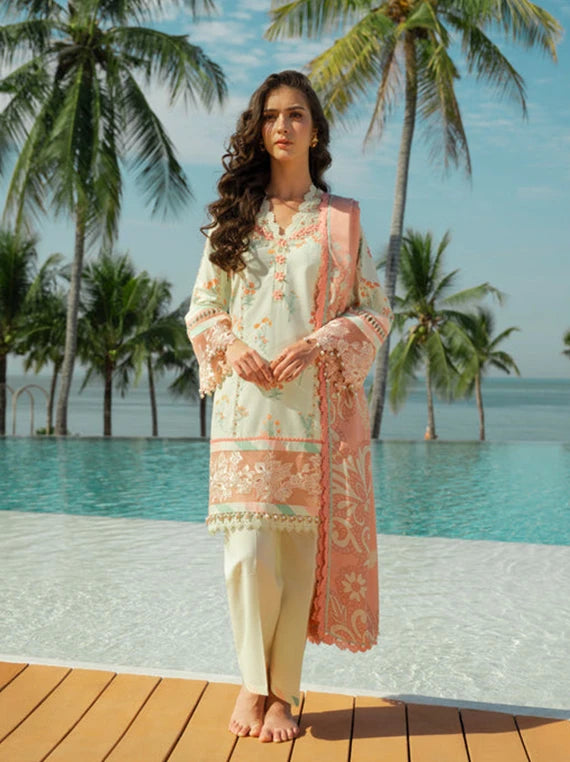 Ready To Stitch by Alkaram Summer Lawn Collection 2026 (EF10-26-Cream)