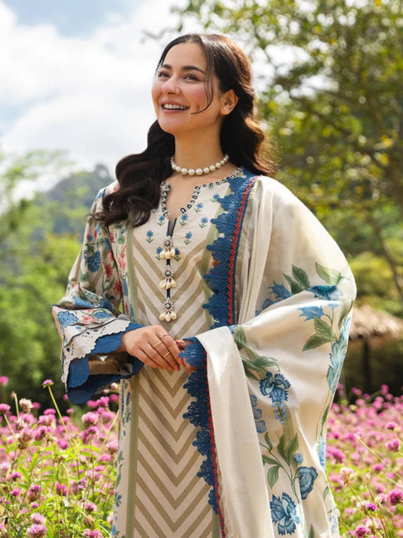 Ready To Stitch by Alkaram Summer Lawn Collection 2026 (EF15-26-Off White)