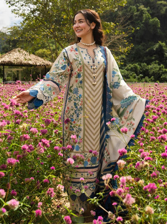 Ready To Stitch by Alkaram Summer Lawn Collection 2026 (EF15-26-Off White)