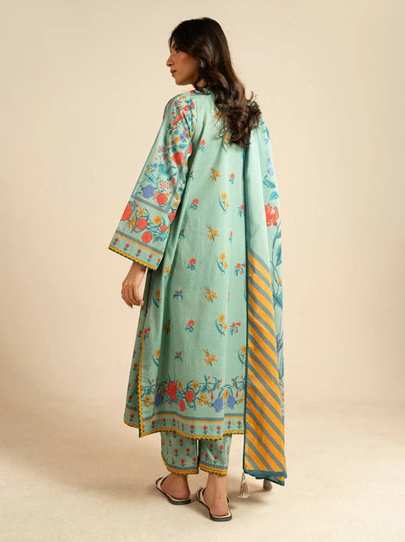 Ready To Stitch by Alkaram Summer Lawn Collection 2026 (EF15-26-Sea-Blue)