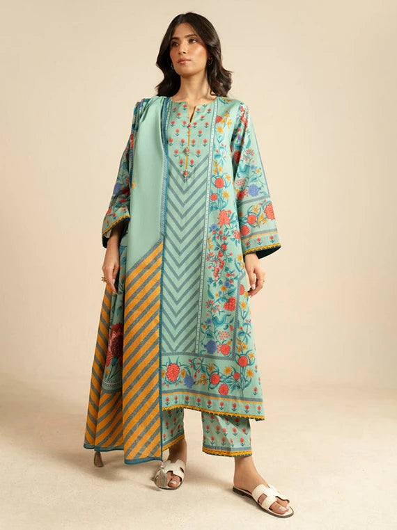Ready To Stitch by Alkaram Summer Lawn Collection 2026 (EF15-26-Sea-Blue)