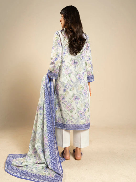 Ready To Stitch by Alkaram Summer Lawn Collection 2026 (EF71-26-Off White)