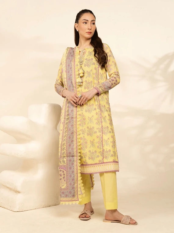 Ready To Stitch by Alkaram Summer Lawn Collection 2026 (MS-150.1-26-Yellow)