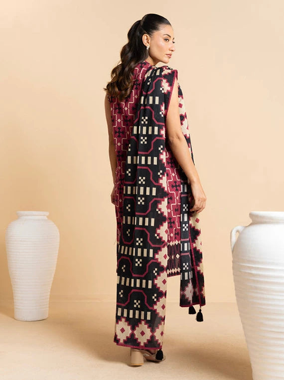 Ready To Stitch by Alkaram Summer Lawn Collection 2026 (SS-60-25-3-Red)