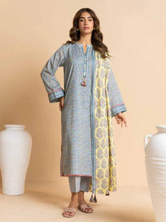 Ready To Stitch by Alkaram Summer Lawn Collection 2026 (SS-60.1-25-3-Grey)