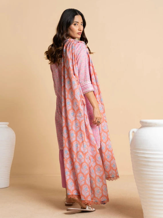 Ready To Stitch by Alkaram Summer Lawn Collection 2026 (SS-60.1-25-3-Pink)