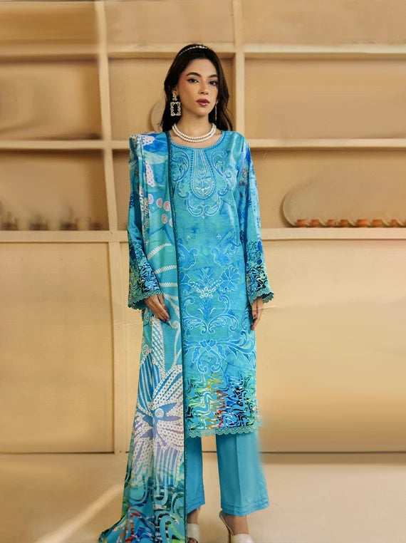 Riwayat E Lawn Embroidered Lawn Edit26 Vol-26DE01 (D-01)