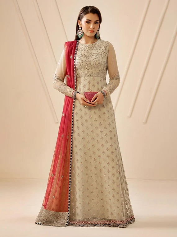 Riwayat by ZARIF Embroidered Net Collection 2026 (RC-04 SANDALI)
