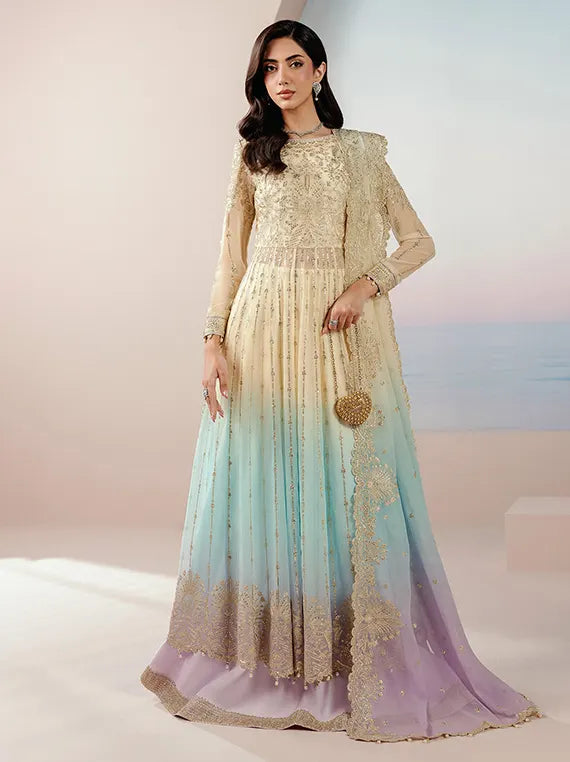 Roselle by Zarif Unstitched Embroidered & Printed Chiffon Collection 26 (03-OPALINE)