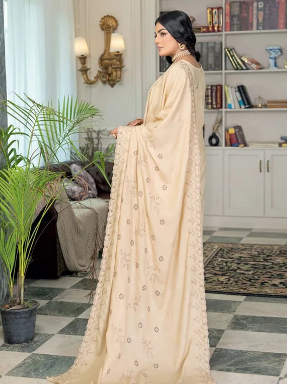 Rubab Embroidered Jacquard Wool Collection 2025 by Riaz Arts (D-08)