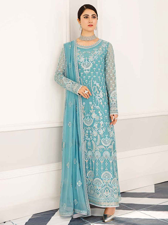 Flossie Festive Embroidered Unstitched Collection'26 (S-1108 Emerald Green)
