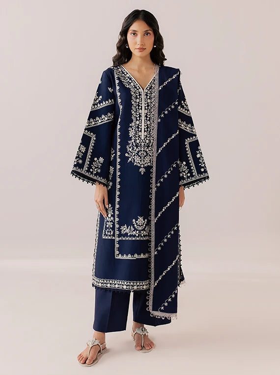 SAGE by Mahnur Embroidered Linen Unstitched Collection'26 (IM-02)