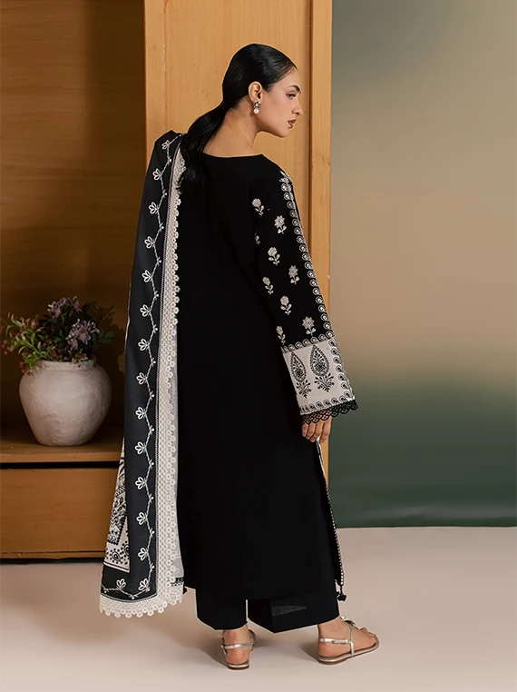 SAGE by Mahnur Embroidered Linen Unstitched Collection'26 (IM-03)