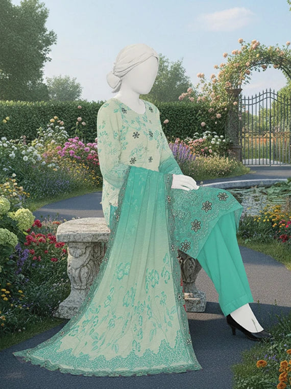SANOBER by Abc Embroidered Lawn Collection 2026 (D-01)