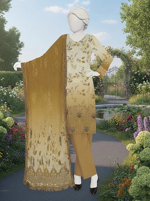 SANOBER by Abc Embroidered Lawn Collection 2026 (D-07)