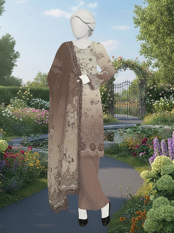 SANOBER by Abc Embroidered Lawn Collection 2026 (D-08)