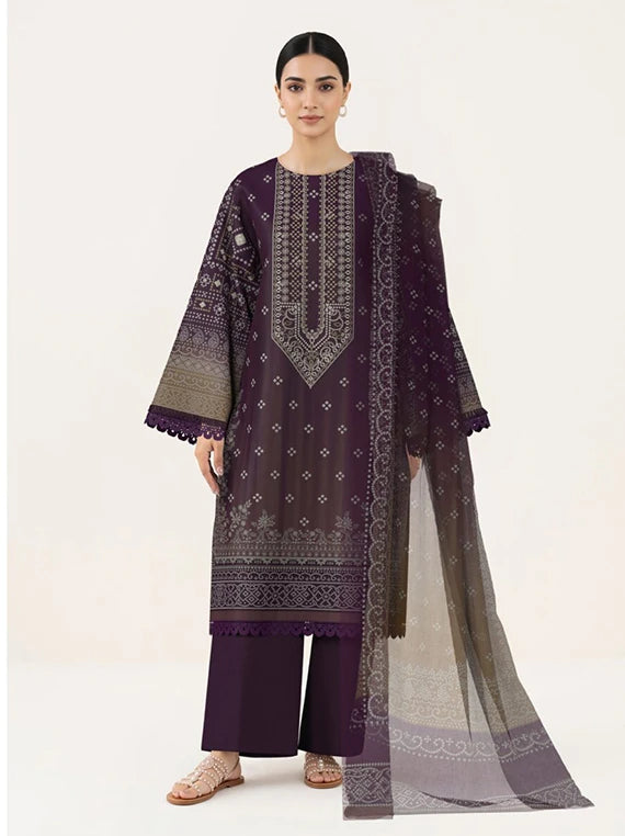 SAPPHIRE 3PC Printed Embroidered Lawn Collection 2026 (3PBE-WS26CL3-22)