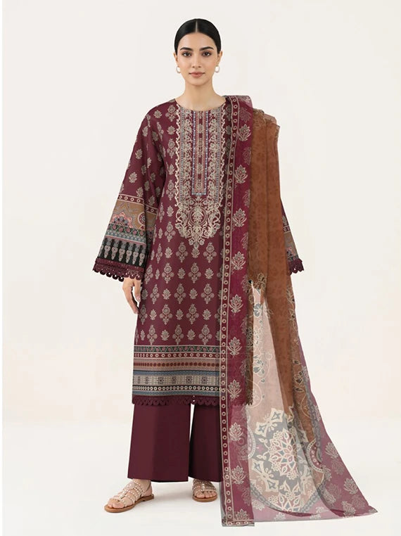 SAPPHIRE 3PC Printed Embroidered Lawn Collection 2026 (3PBE-WS26CL3-27)