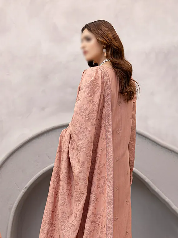 SAQAFAT by Fantak Dhanak Cherry Slub Unstitch Collection 26' Vol-584 (D-01)
