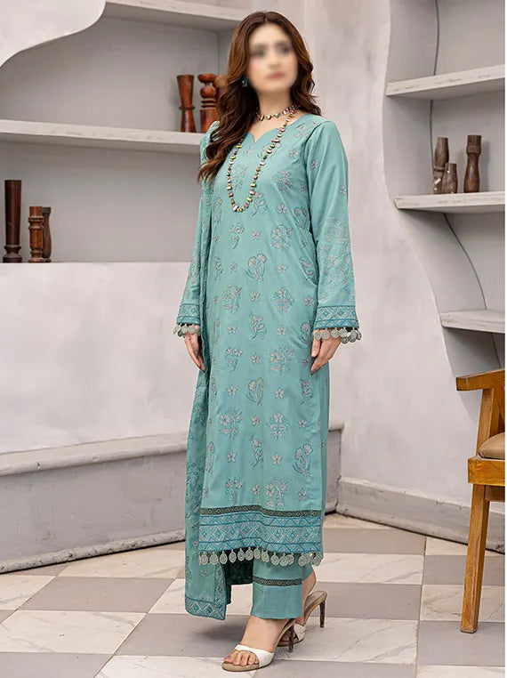 SAQAFAT by Fantak Dhanak Cherry Slub Unstitch Collection 26' Vol-584 (D-03)