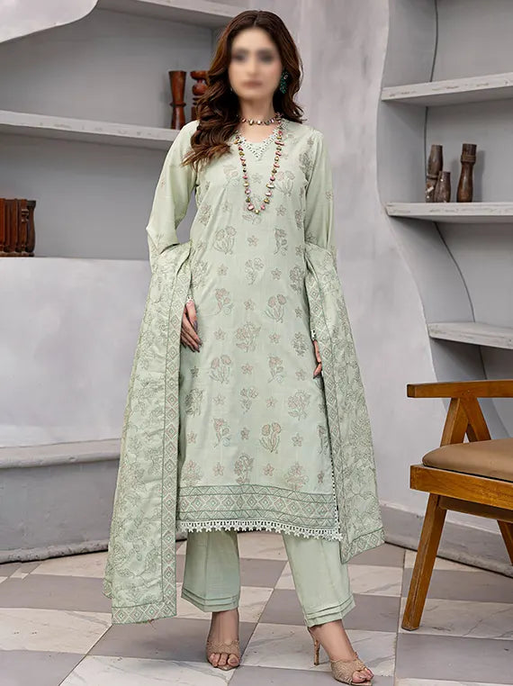 SAQAFAT by Fantak Dhanak Cherry Slub Unstitch Collection 26' Vol-584 (D-06)