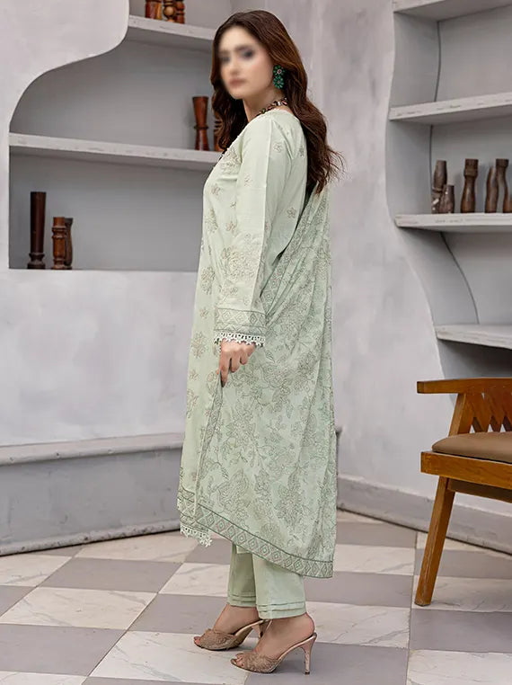 SAQAFAT by Fantak Dhanak Cherry Slub Unstitch Collection 26' Vol-584 (D-06)