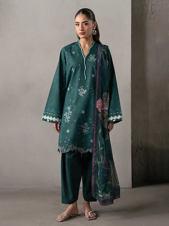 SELLURE by Seran Embroidered Lawn Collection 2026 (D-01 VERDELLE)