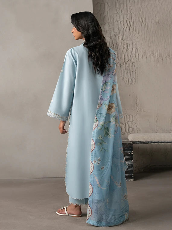 SELLURE by Seran Embroidered Lawn Collection 2026 (D-04 AZURAE)