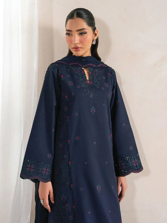 SERAN Eid Lux Embroidered Lawn Collection 2026 (D-03 CELUNE)