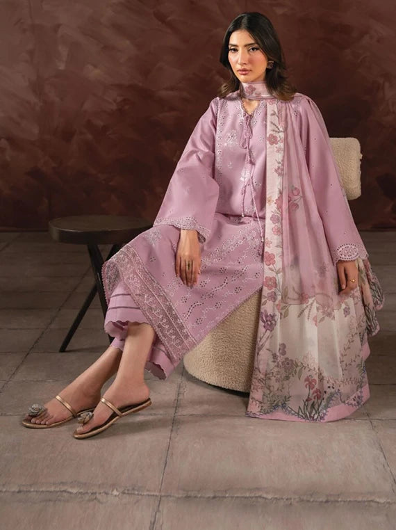 SERAN Eid Lux Embroidered Lawn Collection 2026 (D-04 EVARA)