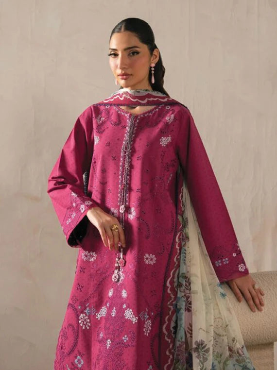 SERAN Eid Lux Embroidered Lawn Collection 2026 (D-06 AUREN)