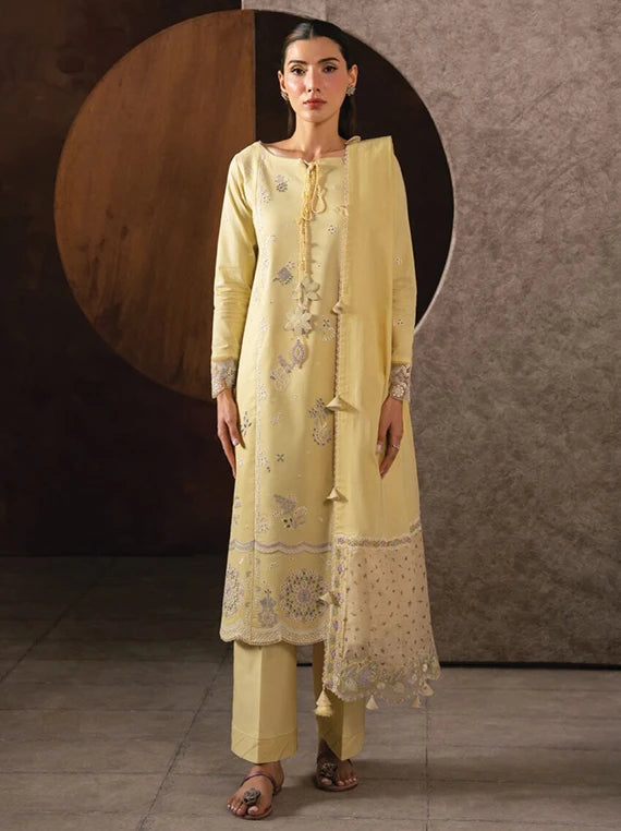 SERAN Eid Lux Embroidered Lawn Collection 2026 (D-08 SEYRA)