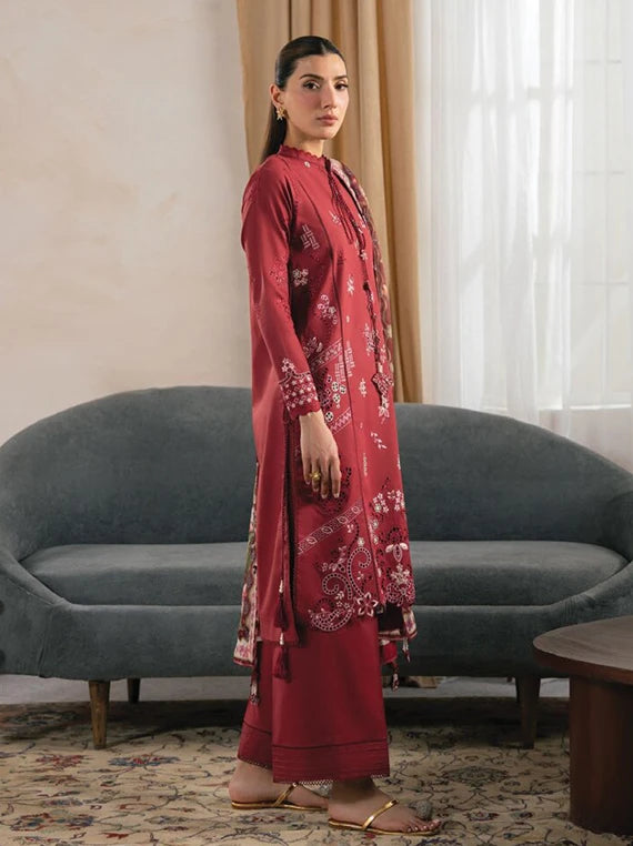 SERAN Eid Lux Embroidered Lawn Collection 2026 (D-09 ZEYRAH)