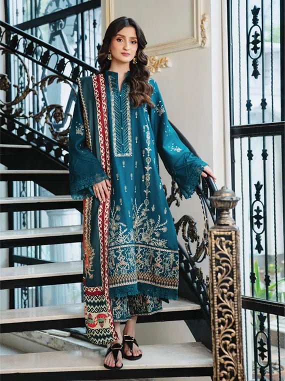 SERENE by Hum Dum Embroidered Dhanak Collection 2025 (D-01)