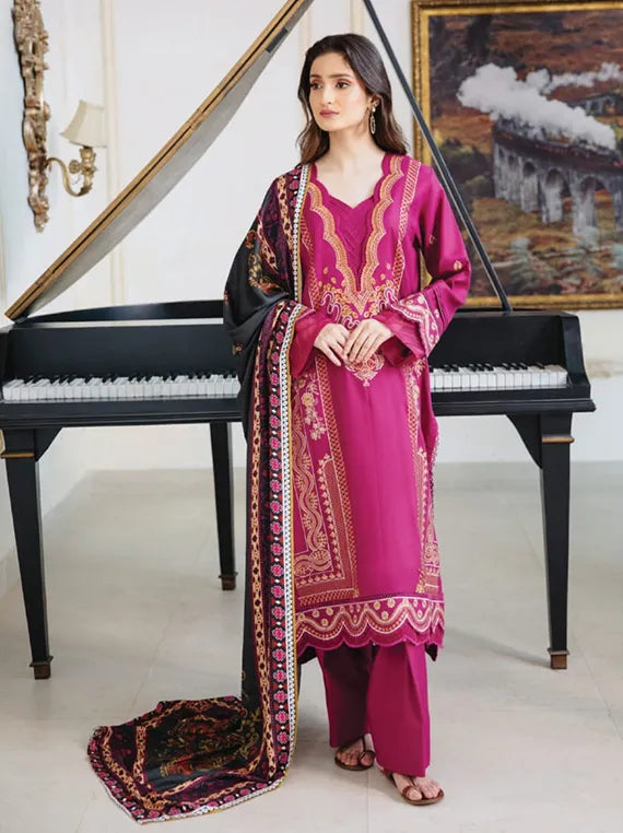 SERENE by Hum Dum Embroidered Dhanak Collection 2025 (D-02)